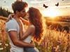 Love E-Cards: Kissing couple